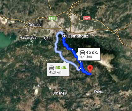 BURSA OSMANGAZİ KÜÇÜKDELİLER  KÖYÜNDE 1187M² TARLA  SATILIKTIR - BURSA OSMANGAZİ fotoğraf 3